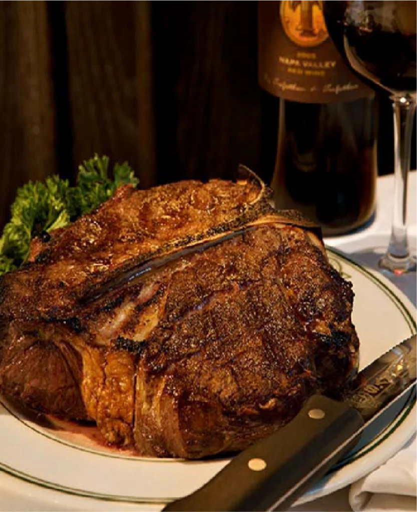 Beautifully cooked steak from Manny's