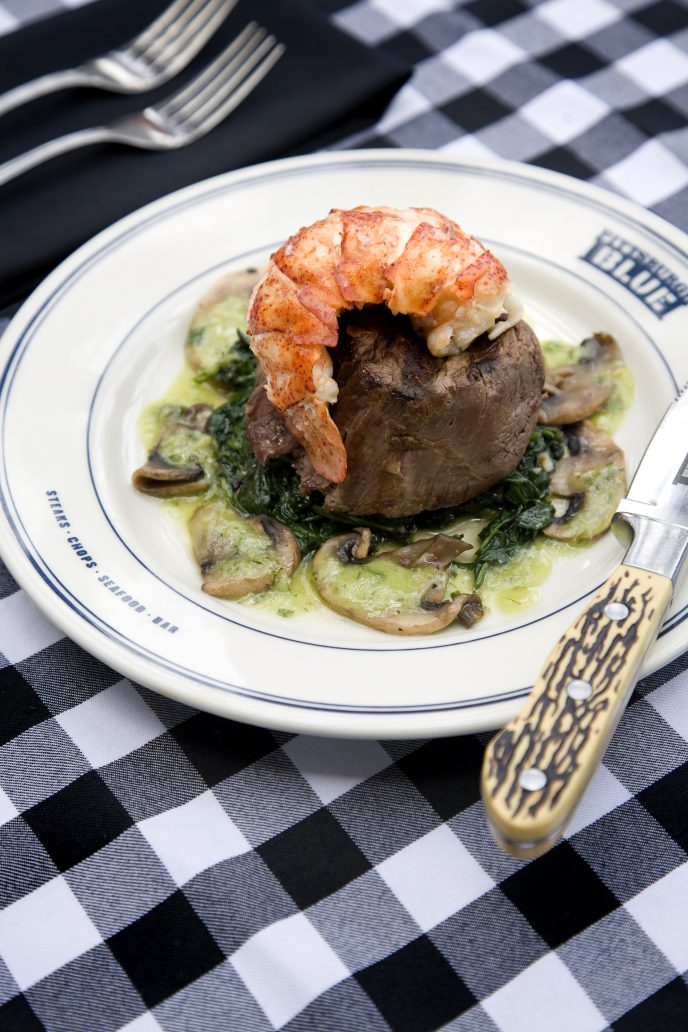 Beautifully plated surf and turf
